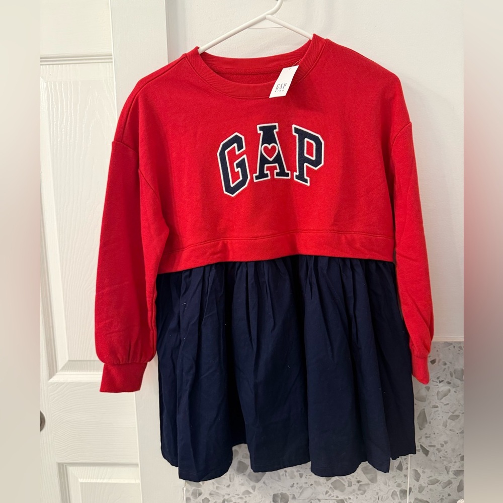 Gap 2 in 1 Sweatshirt Heart Dress NWT 8